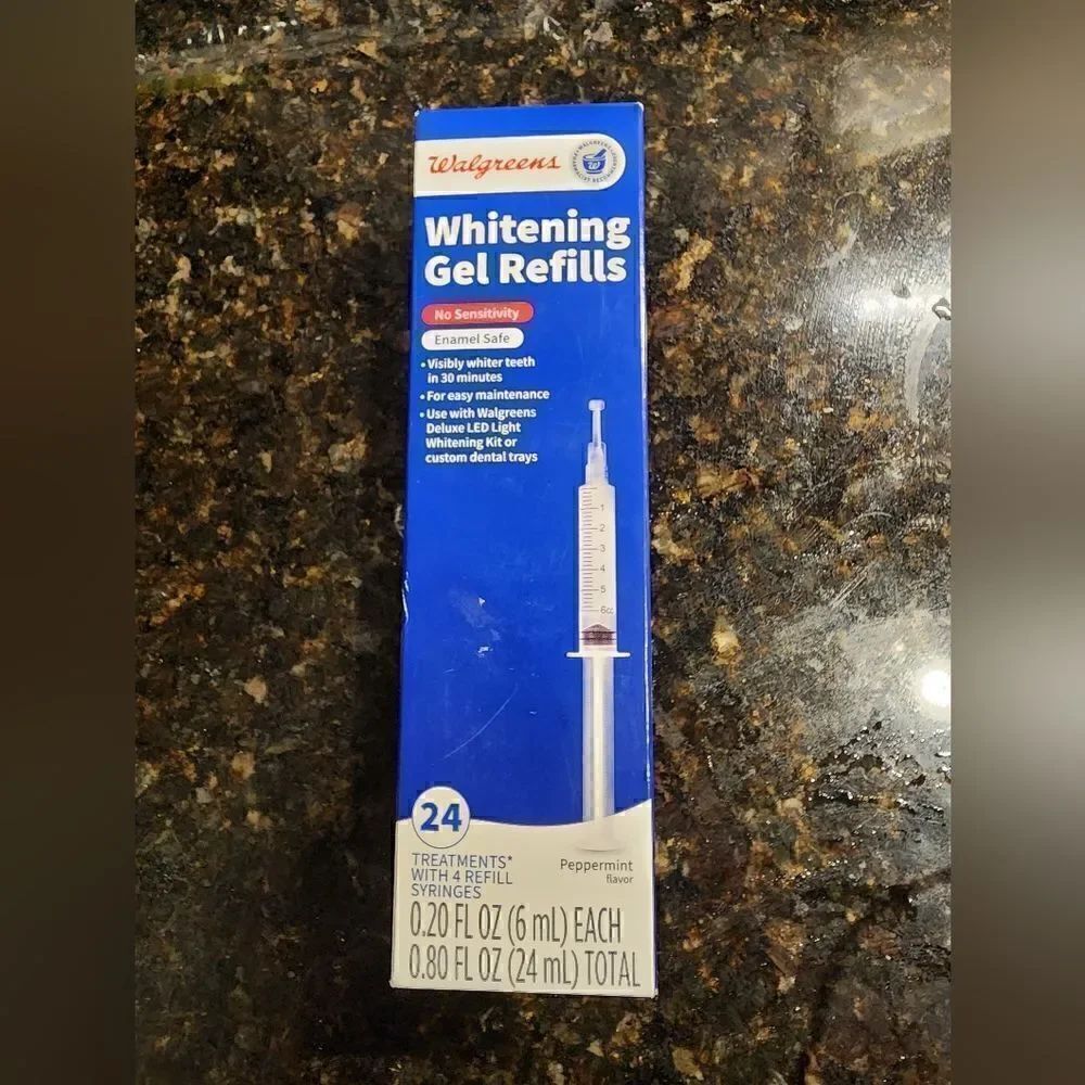 Walgreens Whitening Gel Refills No Sensitivity Enamel Safe 24 Treatments, New